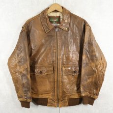 画像1: OUTBACK RED "A-2 TYPE" レザーフライトジャケット S (1)