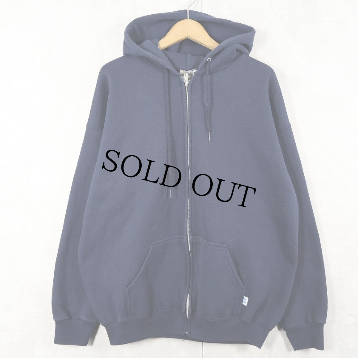 画像1: 90's DISCUS 無地 スウェットジップパーカー NAVY XL (1)