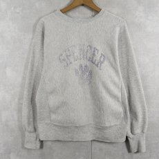 画像1: 80's Champion REVERSE WEAVE USA製 トリコタグ "SPENCER" プリントスウェット M (1)
