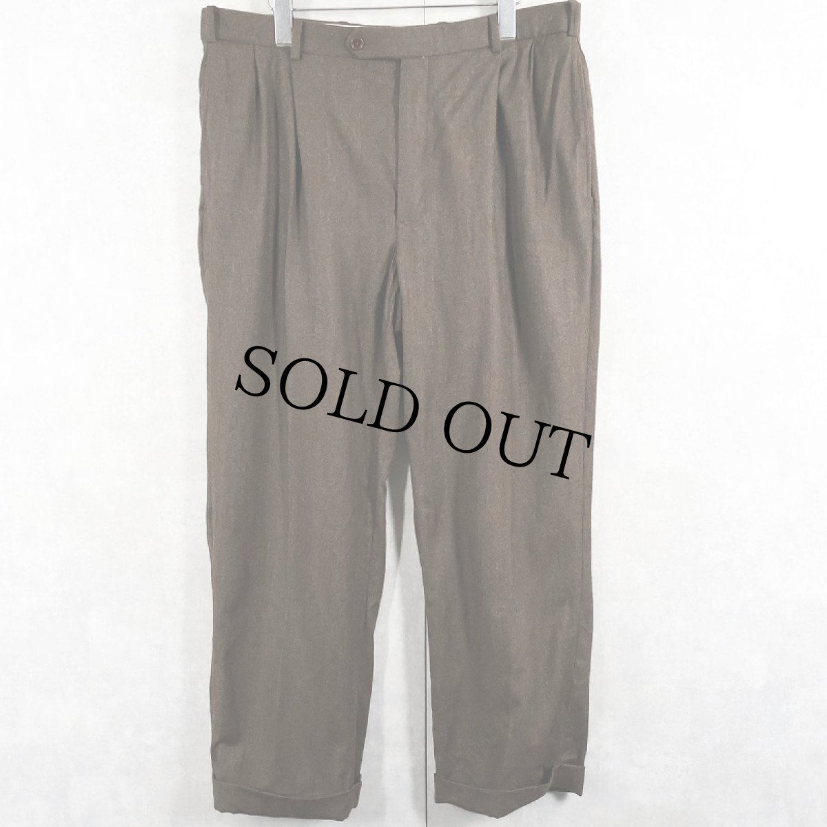 画像1: 346 Brooks Brothers 2タック ウールスラックス W39 (1)