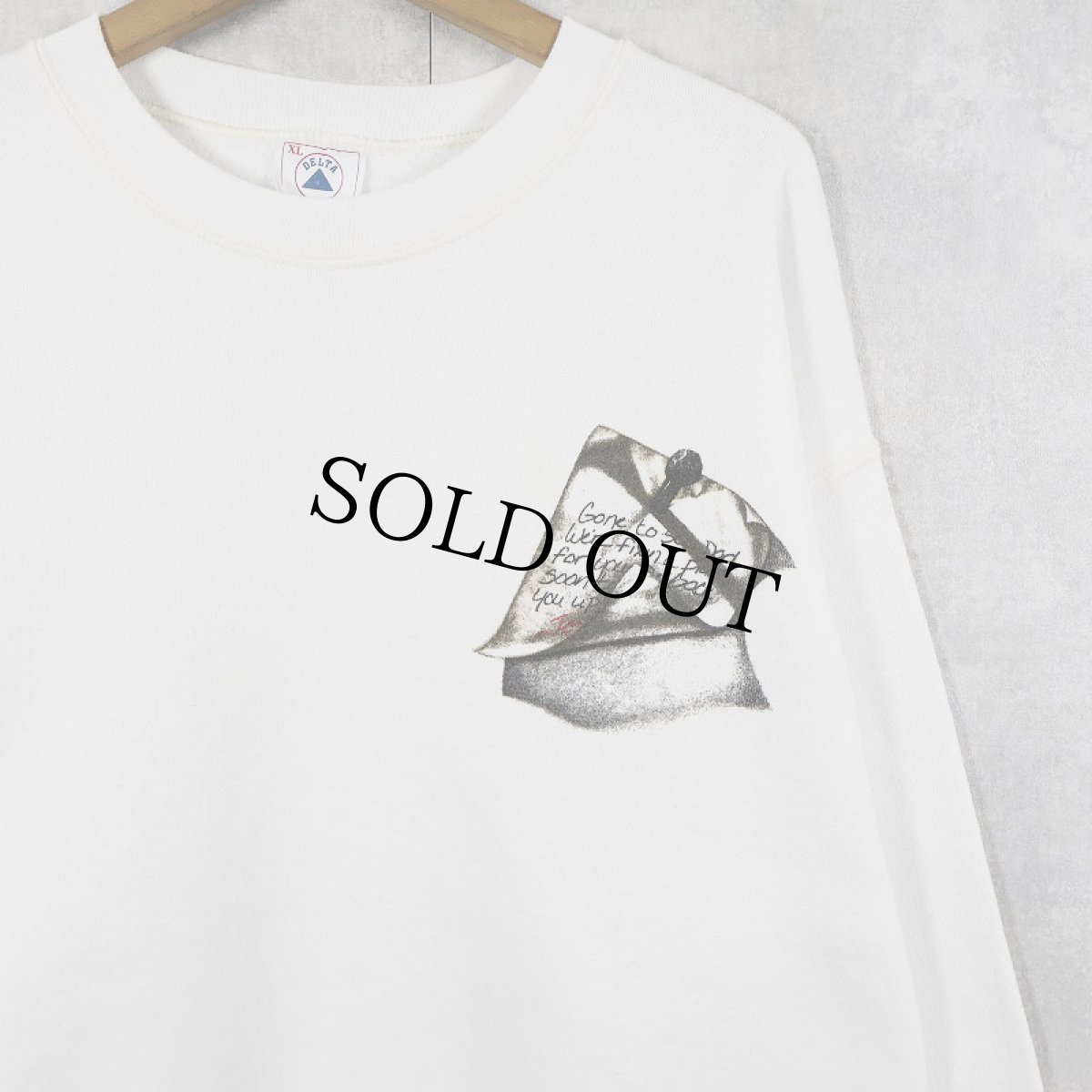 画像2: 90's USA製 "Gone to see Dad,..." ジーザスプリントスウェット XL (2)