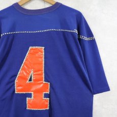 画像2: 80's Champion トリコタグ USA製 "CAL-STATE TITANS" ストーン×スタッズ フットボールTシャツ XL (2)