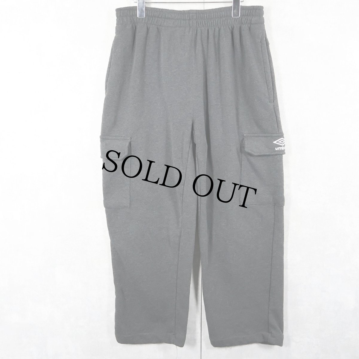 画像1: UMBRO ロゴ刺繍 スウェットカーゴパンツ L (1)