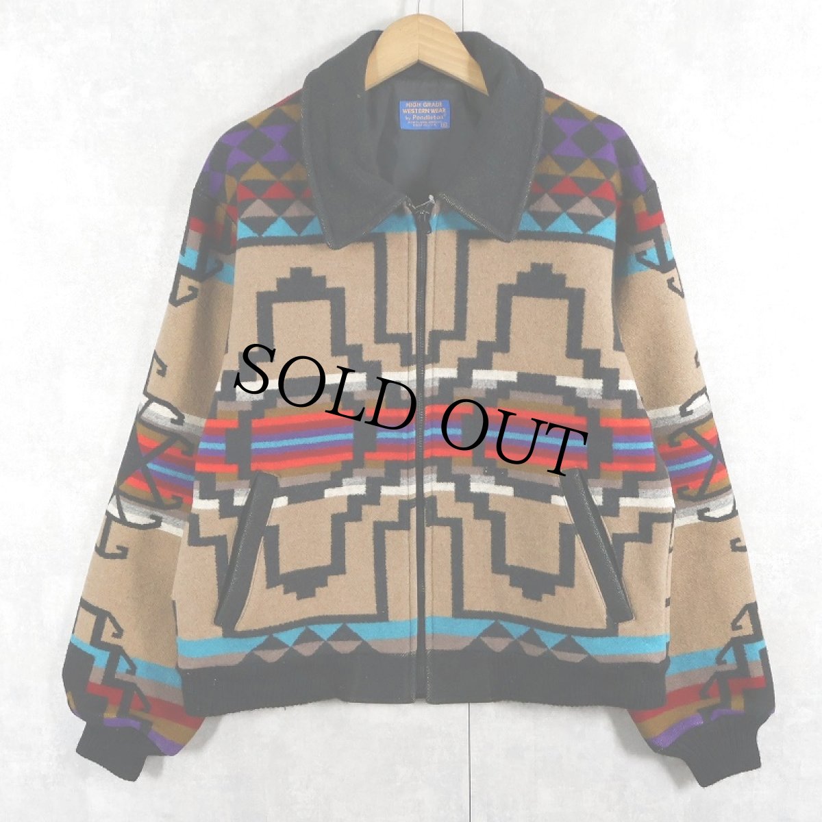 画像1: 80's PENDLETON USA製 "High Grade Western Wear" ネイティブ柄 ウールジャケット M (1)