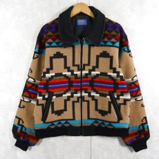 画像1: 80's PENDLETON USA製 "High Grade Western Wear" ネイティブ柄 ウールジャケット M (1)