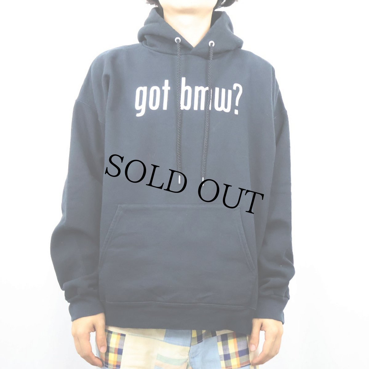 画像2: "got bmw?" 広告パロディ プリントスウェットフーディー BLACK L (2)