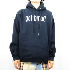 画像2: "got bmw?" 広告パロディ プリントスウェットフーディー BLACK L (2)
