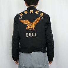 画像6: 60's "KOREA 68 69" 龍×鷹×虎×デビル スーベニアジャケット BLACK × BLUE  (6)