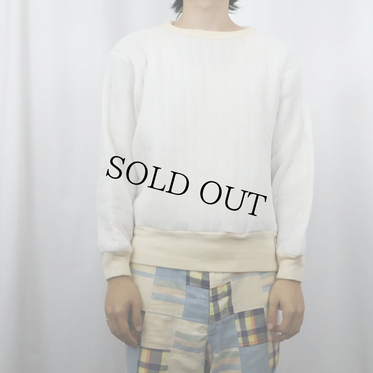 画像2: 80's SAFTBAK USA製 キルティングスウェット L (2)