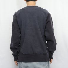 画像3: 90's〜 Champion REVERSE WEAVE 内縫い 2トーン 目付きスウェット BLACK (3)