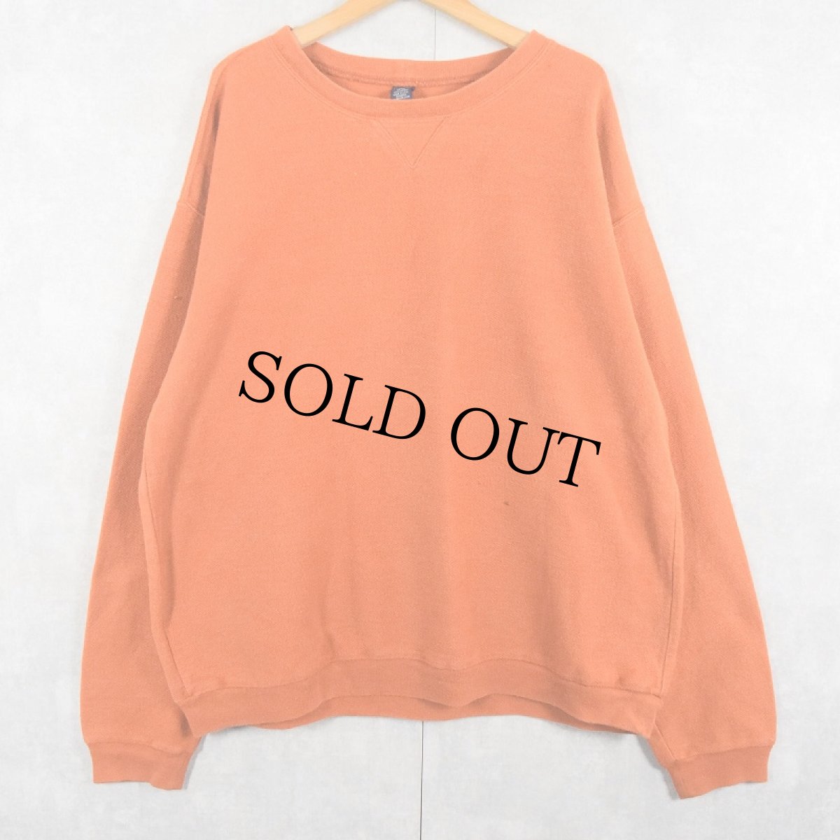 画像1: 90's LANDS' END USA製 前V 鹿の子スウェット XL (1)