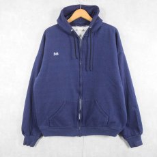 画像1: 70〜80's USA製 "Bob" 裏サーマル スウェットジップパーカー NAVY SIZE50 (1)