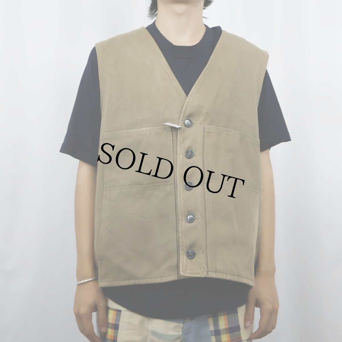 画像2: 2000's FILSON USA製 モールスキンベスト SIZE48 (2)