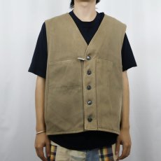 画像2: 2000's FILSON USA製 モールスキンベスト SIZE48 (2)