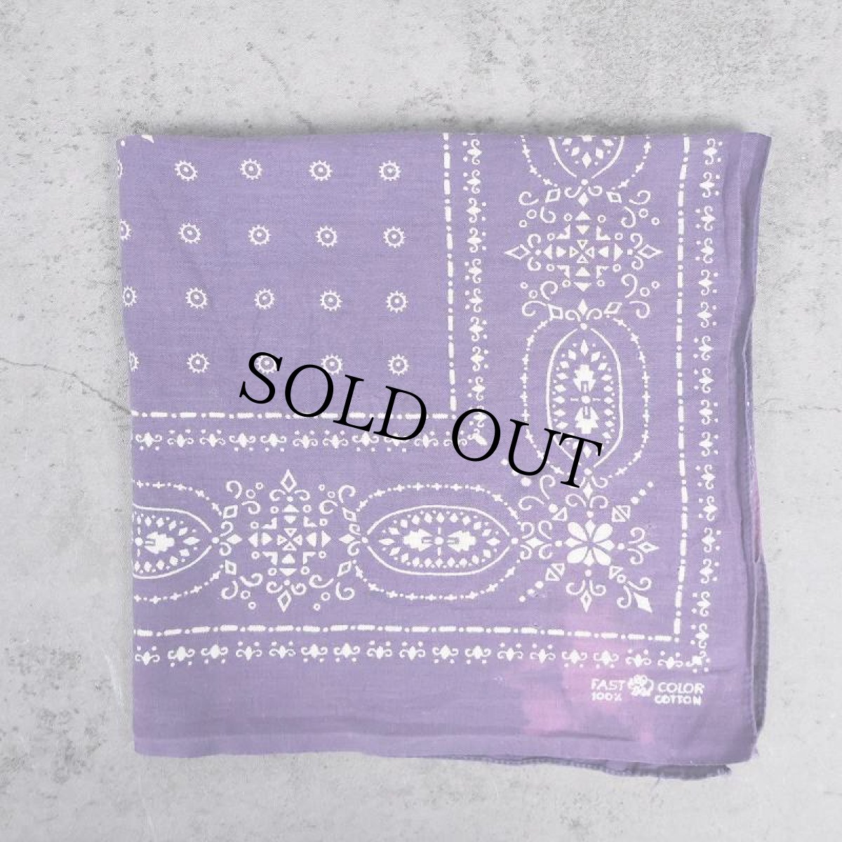 画像1: 60's エレファントブランド 総柄 バンダナ 上鼻 (1)