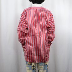 画像3: Ralph Lauren "The Big Shirt" マルチストライプ柄 コットンボタンダウンシャツ M (3)