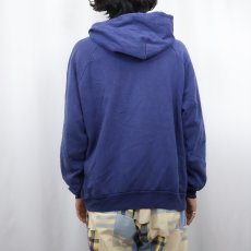 画像3: 80's BIG YANK 裏サーマル スウェットジップパーカー NAVY XL (3)
