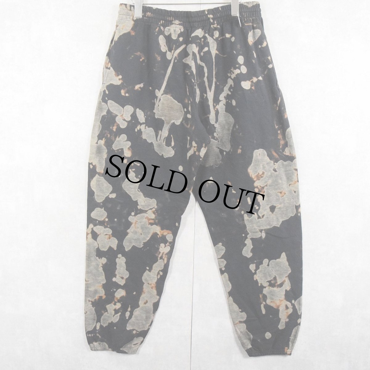 画像2: FRUIT OF THE LOOM ブリーチ加工 スウェットパンツ BLACK L (2)