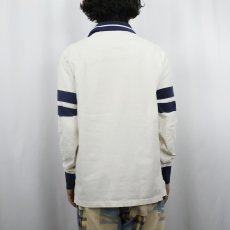 画像3: POLO Ralph Lauren エルボーパッチ付き ラガーシャツ M (3)