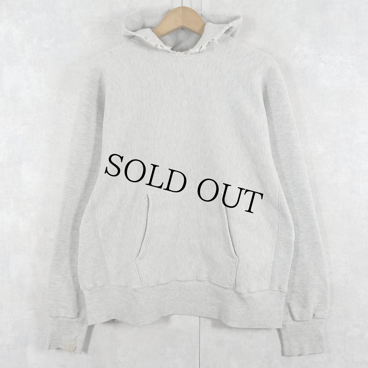 画像2: 70〜80's Champion REVERSE WEAVE 青単色タグ USA製 "LASALLE" バックプリント スウェットフーディー L (2)