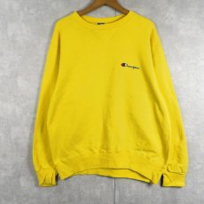 画像1: 80〜90's Champion USA製 青刺繍タグ 後期 前V ロゴ刺繍スウェット L (1)