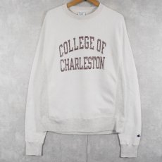 画像1: Chmapion REVERSE WEAVE "COLLEGE OF CHARLESTON" インサイドアウト プリントスウェット M (1)