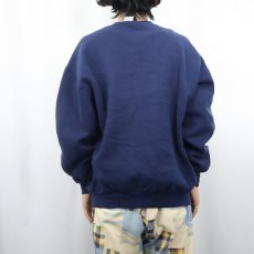 画像3: 90's RUSELL ATHLETIC USA製 前V 無地スウェットNAVY XL (3)