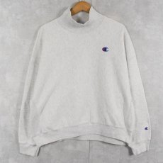 画像1: Champion REVERSE WEAVE 目付き ハイネックスウェット L (1)