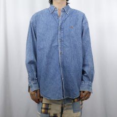 画像2: Rlaph Lauren "The Big Shirt" デニムボタンダウンシャツ size8 (2)