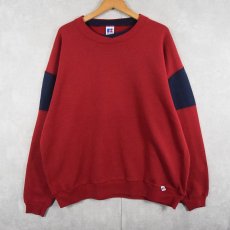 画像1: 90's RUSSELL ATHLETIC USA製 切り替えデザイン スウェット XXL (1)