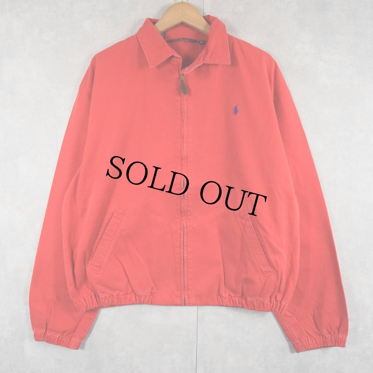 画像1: 90's POLO Ralph Lauren USA製 チンスト付き コットンスイングトップ M (1)