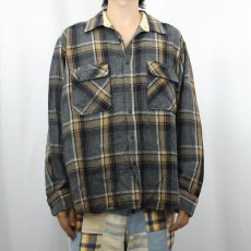 画像2: 80〜90's Sears Roebuck チェック柄 ウールシャツ XL (2)