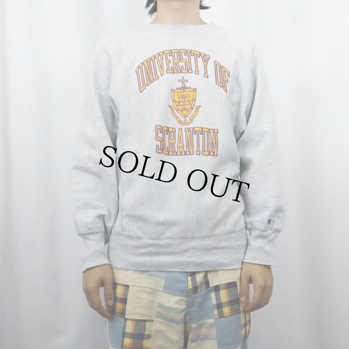 画像2: 90's Champion REVERSE WEAVE USA製 "UNIVERSITY OF SCRANTON" プリントスウェット M (2)