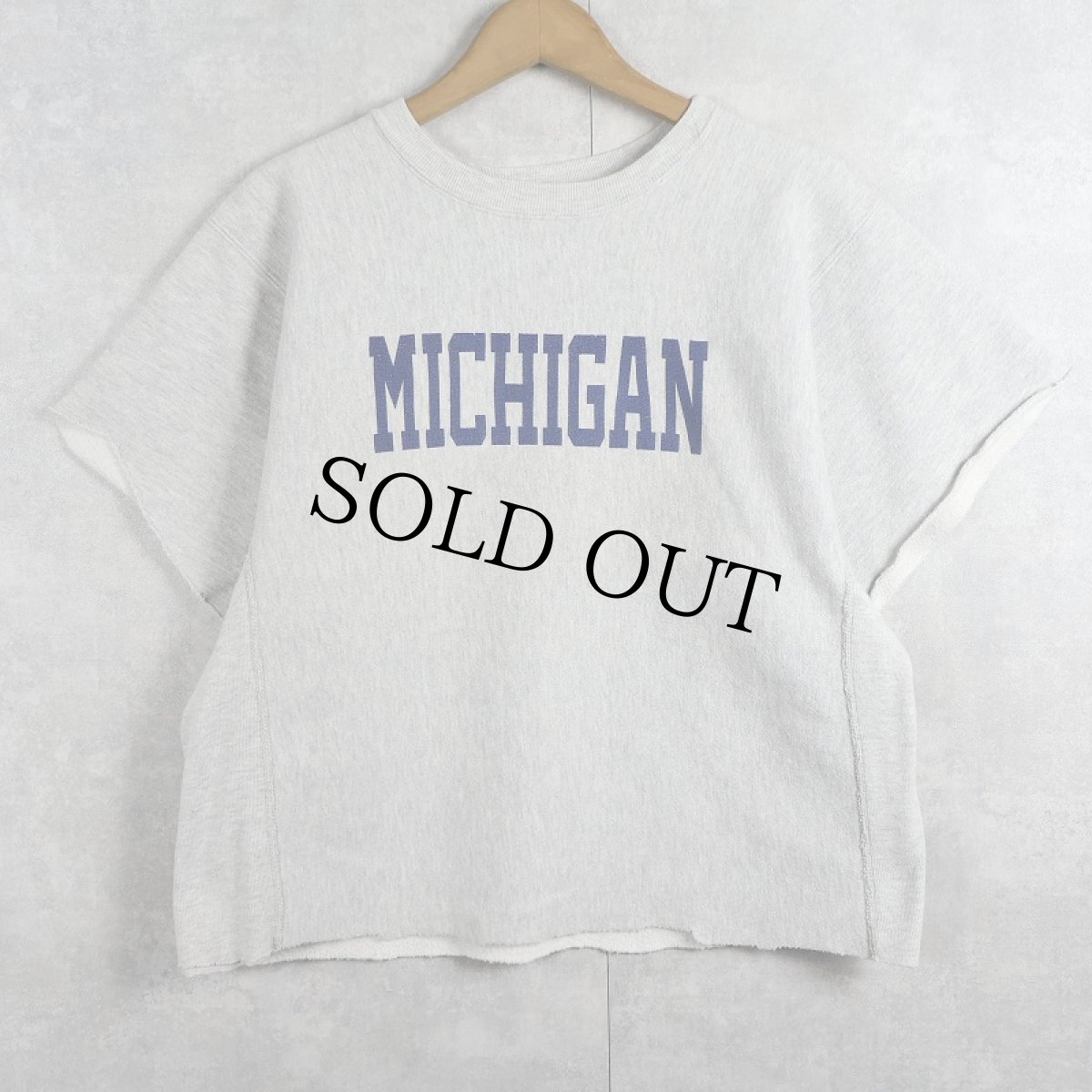 画像1: 90's Champion REVERSE WEAVE "MICHIGAN" カットオフ プリントスウェット (1)