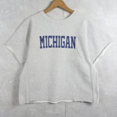 画像1: 90's Champion REVERSE WEAVE "MICHIGAN" カットオフ プリントスウェット (1)
