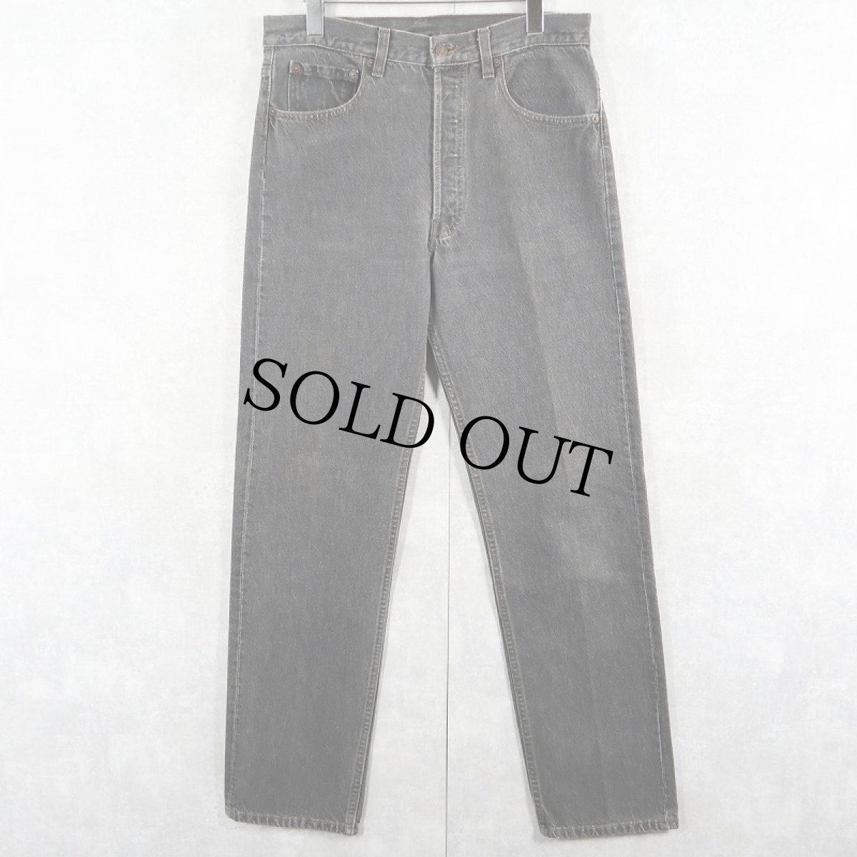 画像1: 90's Levi's 501 USA製 先染め ブラックデニムパンツ W31 (1)