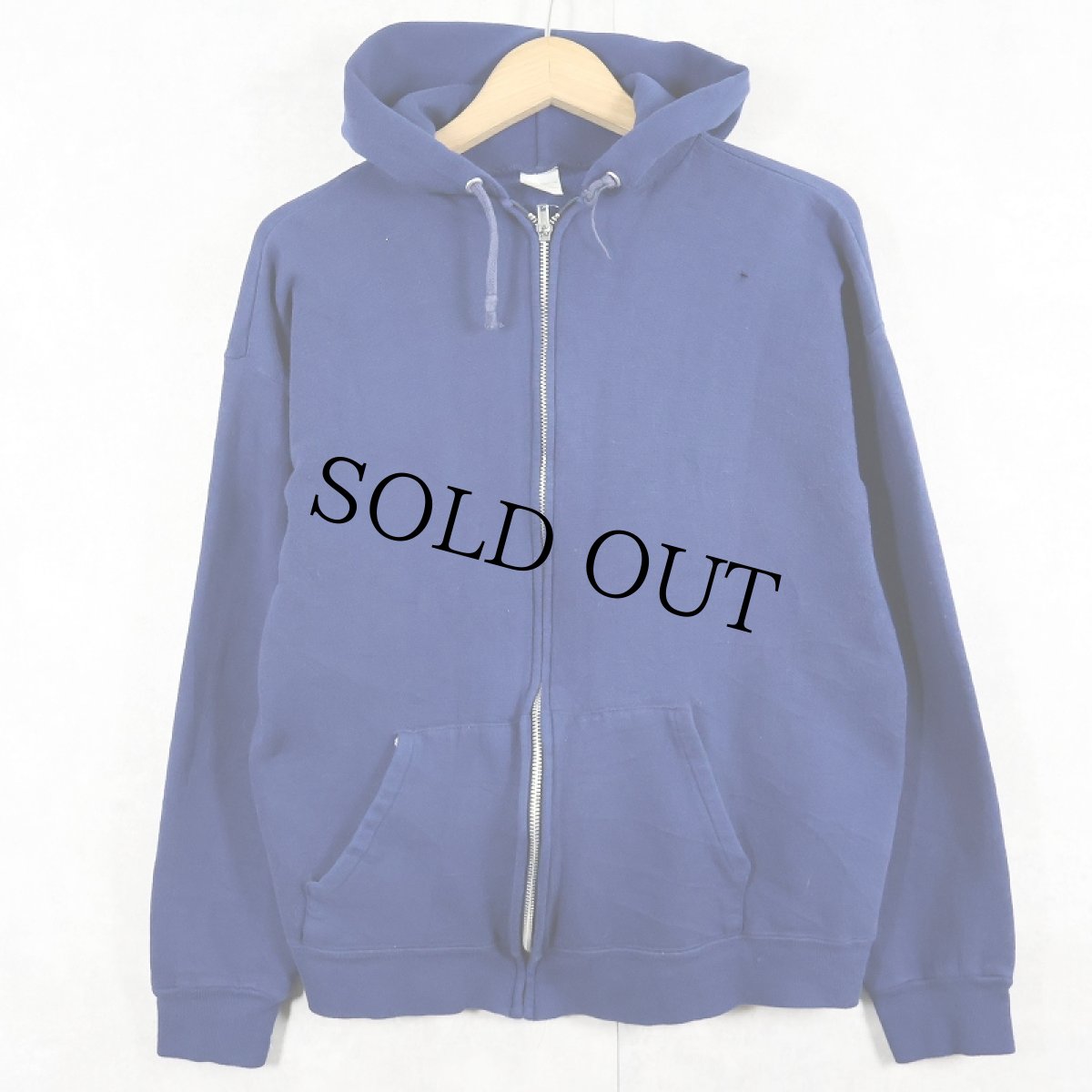 画像1: 70〜80's TULTEX USA製 無地 スウェットジップパーカー L (1)