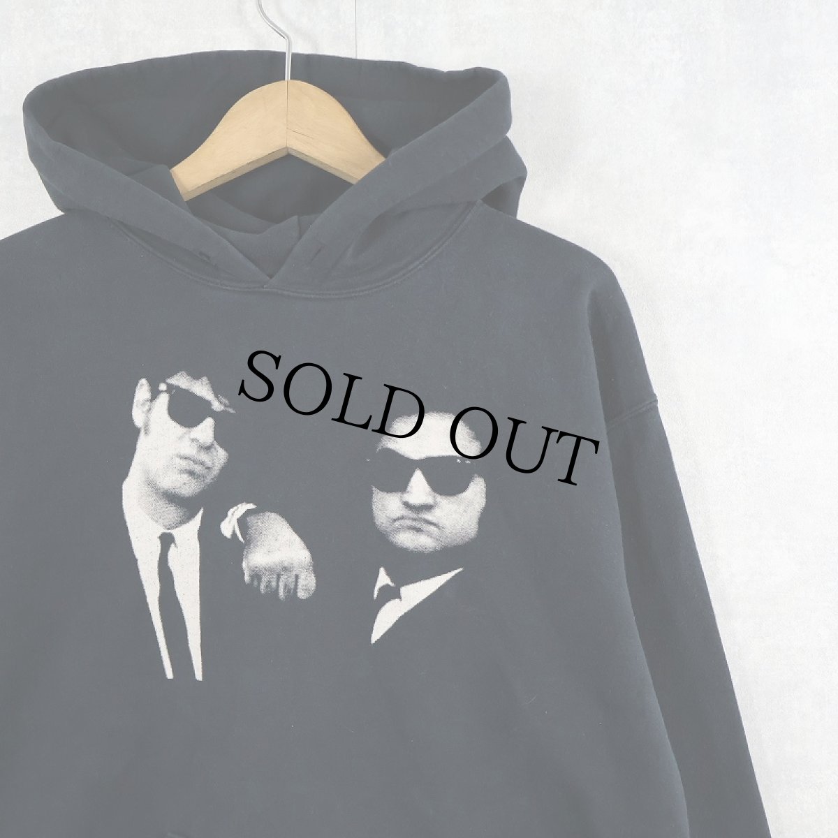 画像1: THE BLUES BROTHERS ブルースバンド プリントスウェットフーディー BLACK M (1)