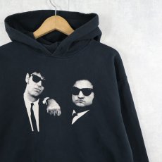 画像1: THE BLUES BROTHERS ブルースバンド プリントスウェットフーディー BLACK Ｍ (1)