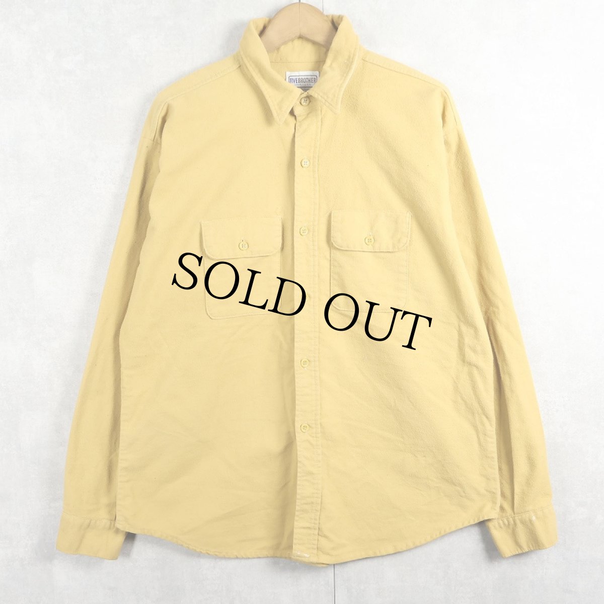画像1: 80's FIVE BROTHER USA製 シャモアクロスシャツ XL (1)