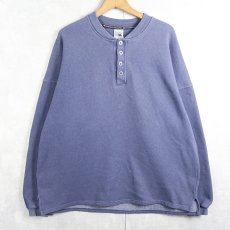 画像1: 90's RUSSELL ATHLETIC USA製 ヘンリーネック 鹿の子スウェット XL (1)