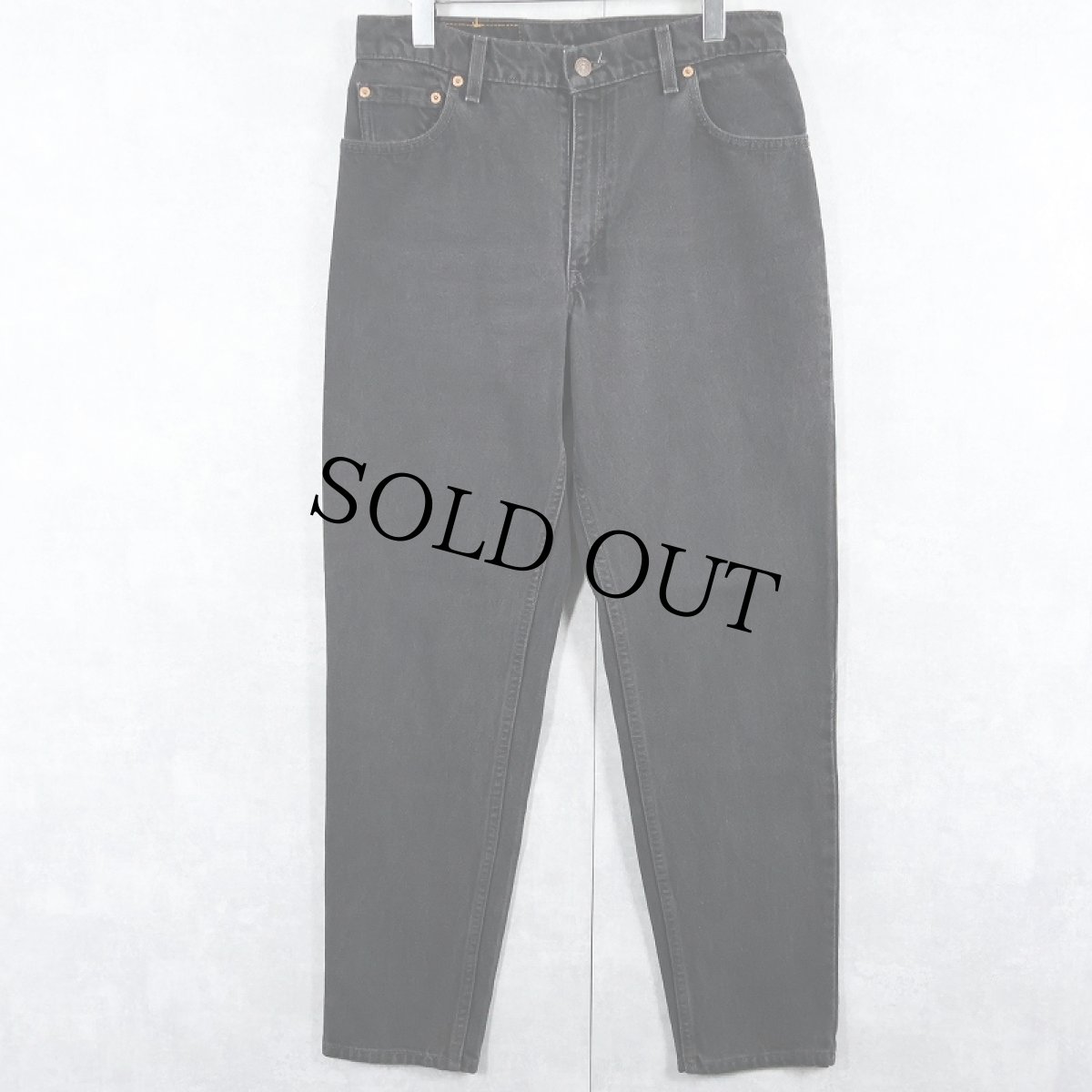 画像1: 90's Levi's 550 USA製 "サルファブラック" ブラックデニムパンツ W31 (1)