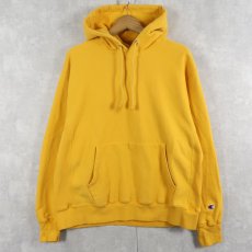 画像1: 2000's Champion REVERSE WEAVE 目無し スウェットフーディー L (1)
