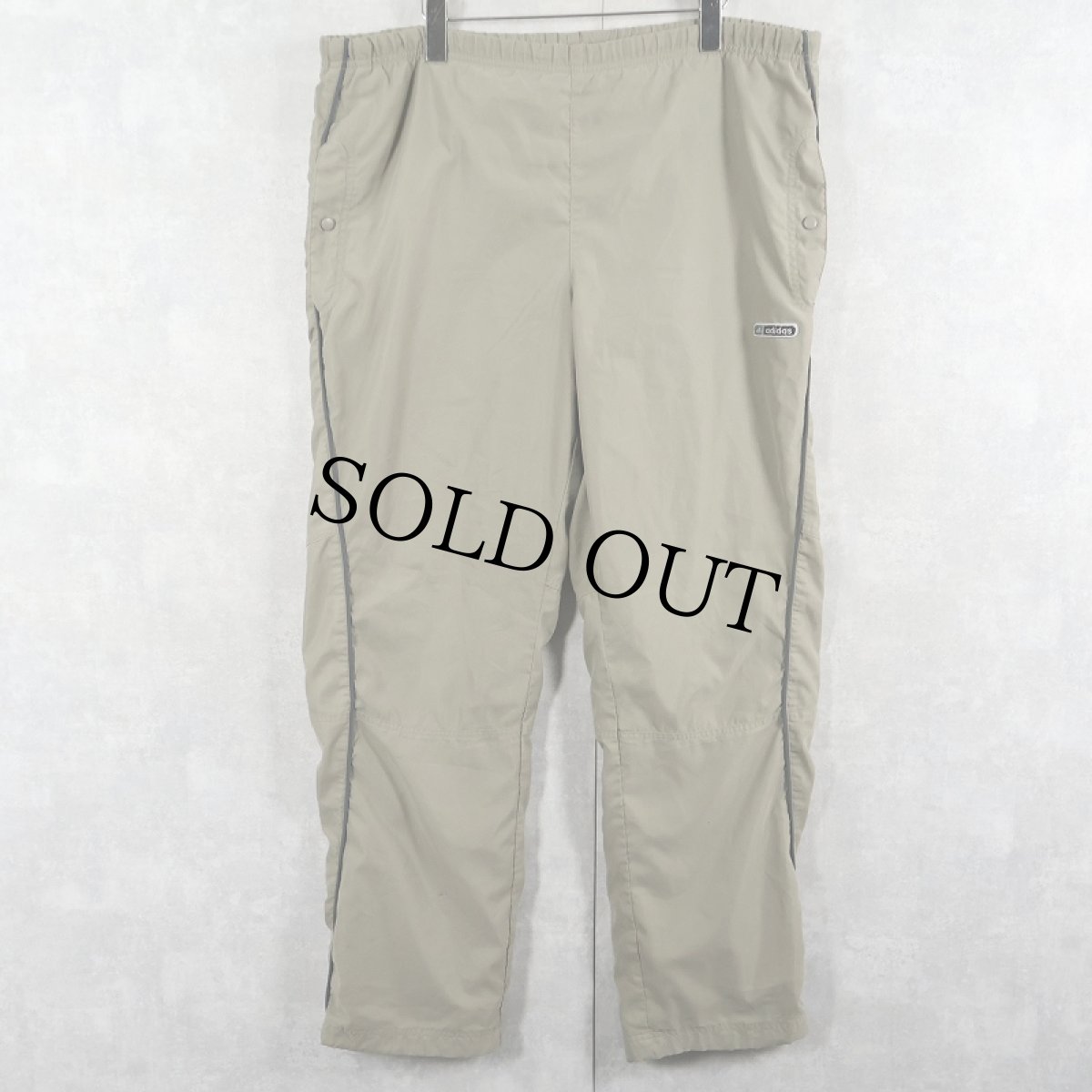 画像4: adidas ロゴ刺繍 サイドライン ポリエステルイージーパンツ M (4)
