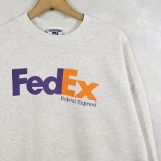 画像1: 90's FedEx 企業ロゴプリントスウェット XL (1)