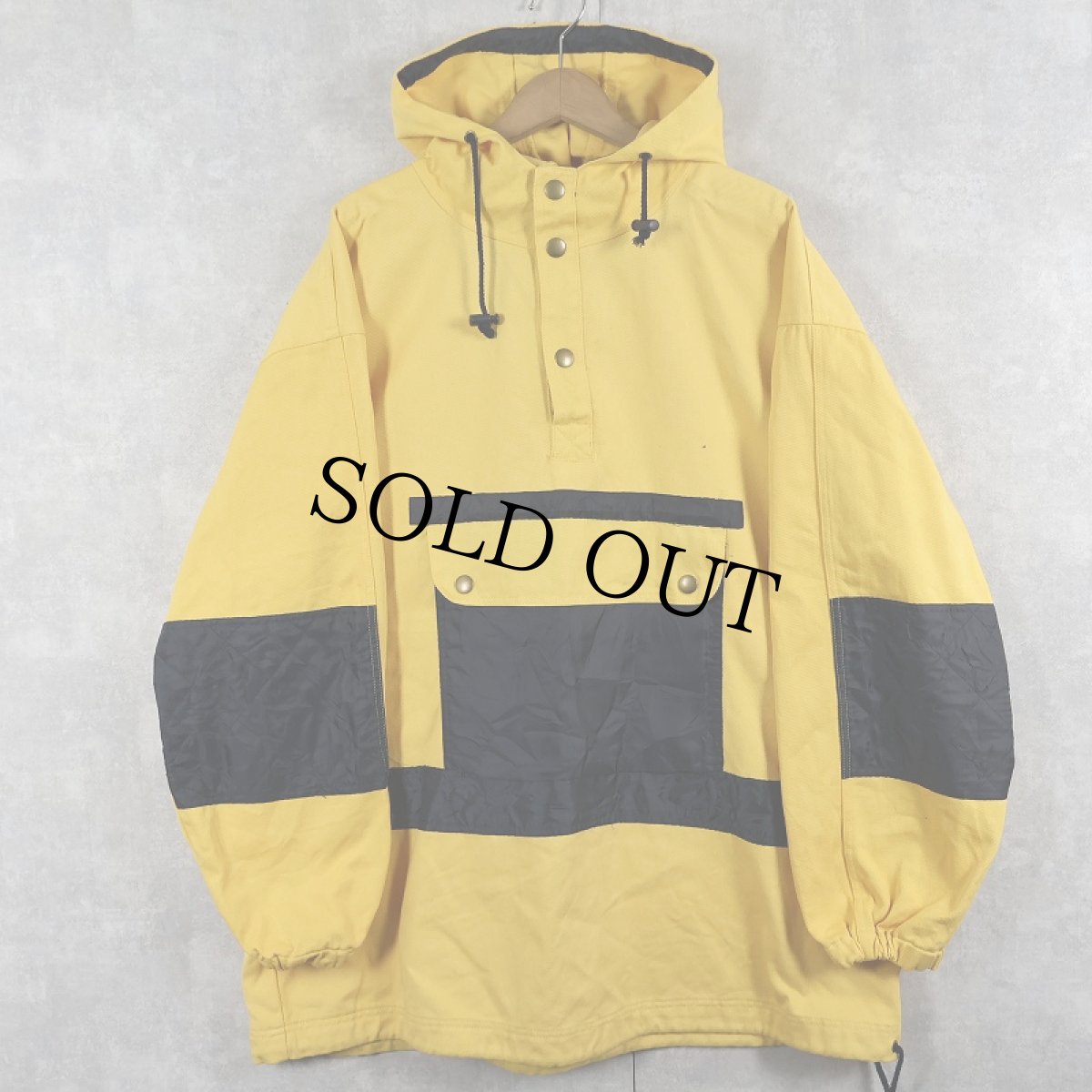 画像1: The J.Peterman Company エルボーパッチ付き コットンアノラックパーカー L (1)