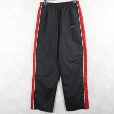 画像4: NIKE ロゴ刺繍 サイドライン ポリエステルトラックパンツ BLACK S (4)