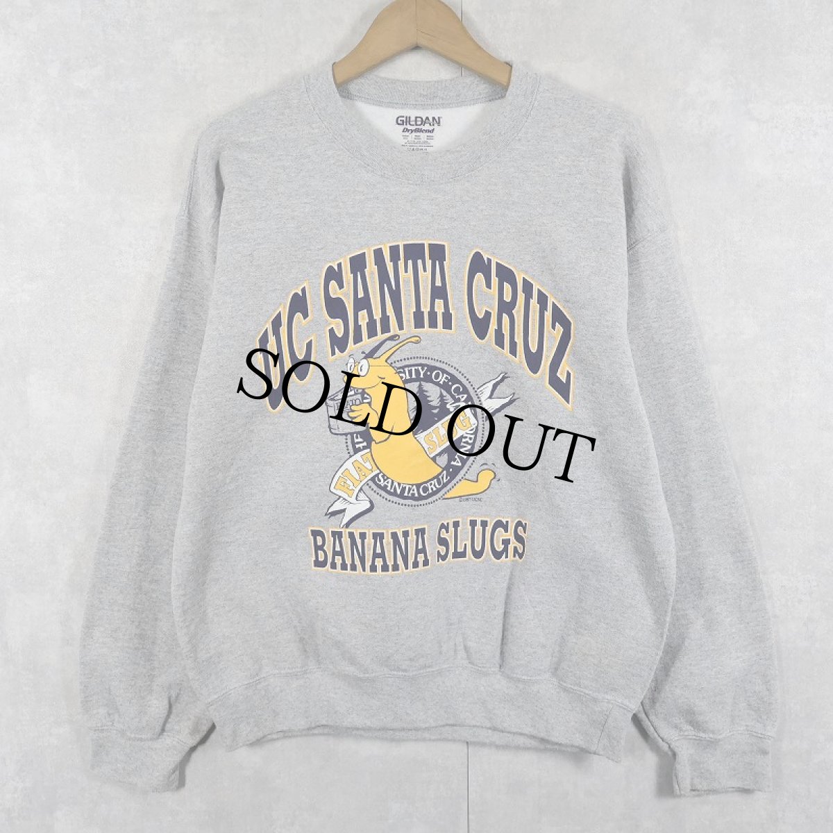 画像1: UC SANTA CRUZ "BANANA SLUGS" プリントスウェット M (1)