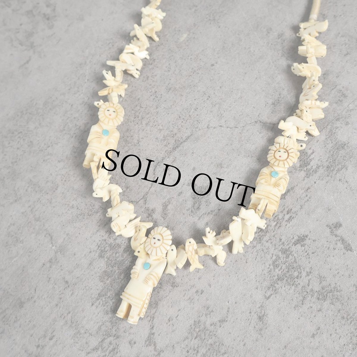 画像1: VINTAGE Zuni アニマルフェティッシュ ネックレス (1)