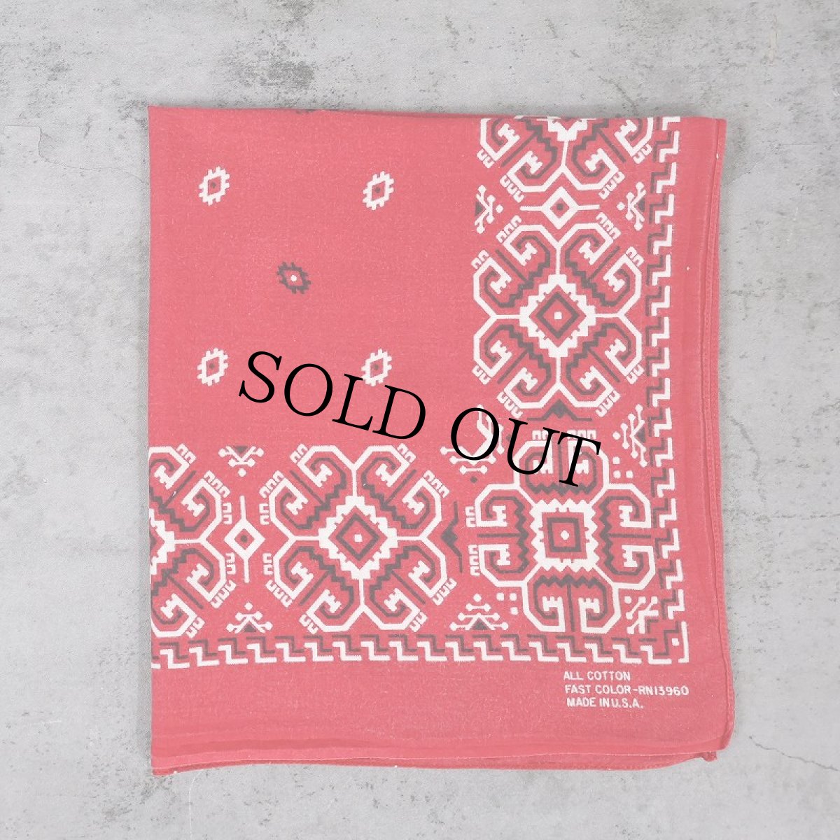 画像1: 70's FAST COLOR USA製 ライトニング柄 バンダナ (1)